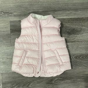 Pink 12 month puffer vest. NWOT